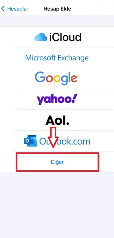 Adım 4: Diğer'i Seçin