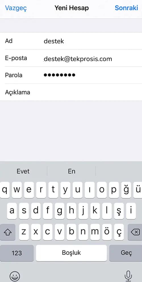 Adım 5: E-posta Adresinizi Girin